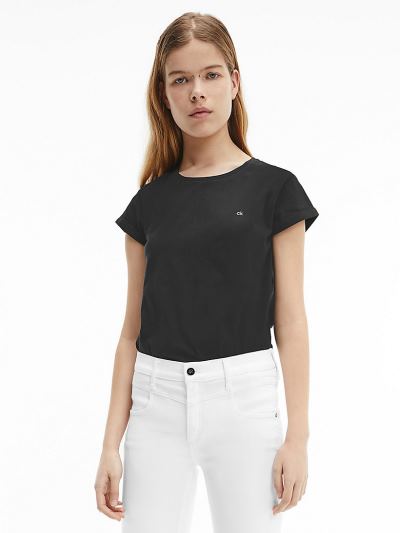 Calvin Klein Ruhák HU856140 | Calvin Klein Organic Cotton Női Póló Fekete